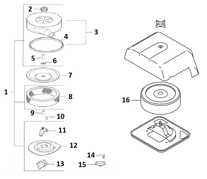 Система впуска Kohler CH 740-3201,  Robin-Subaru